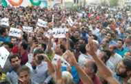 مردم برازجان در اعتراض به کم آبی تجمع کردند