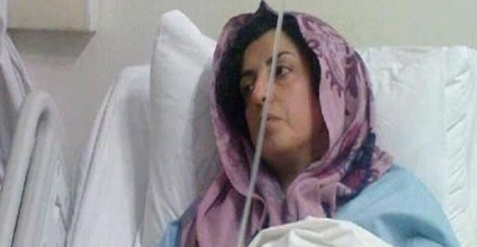 نرگس محمدی به علت «مشکل تنفسی» از زندان به بیمارستان منتقل شد