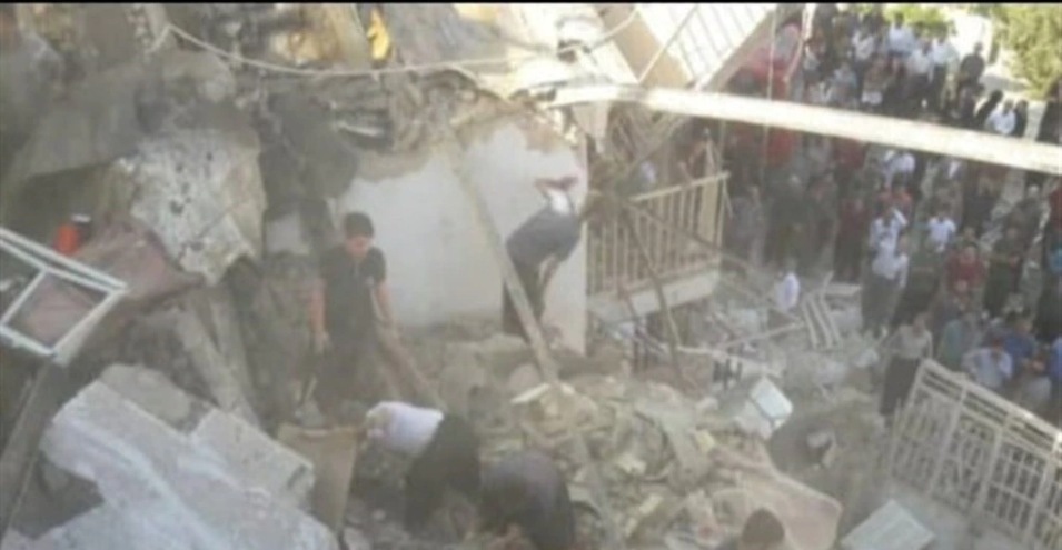 فرو‌ریختن ساختمان ۴ طبقه در کرمانشاه دو کشته بر جا گذاشت
